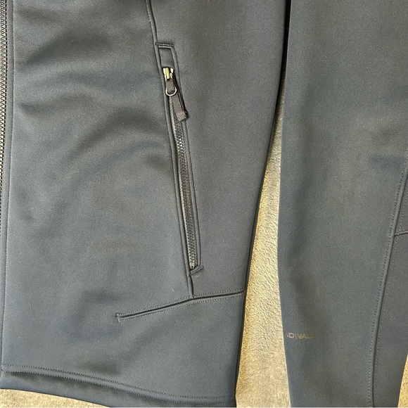 North Face Jacket Apex Windwall Soft Shell Fleece Lined Full Zip Small Navy Blue - Picture 7 of 11